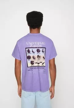 Футболка с принтом UNIVERSAL REALM TEE BDG Urban Outfitters, фиолетовый
