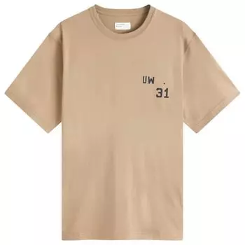 Футболка с принтом Universal Works, желтый