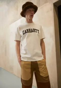 Футболка с принтом University Carhartt WIP, цвет white/black