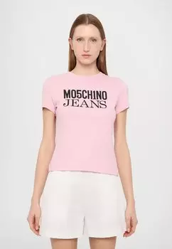 Футболка с принтом URBAN MOSCHINO JEANS, розовый