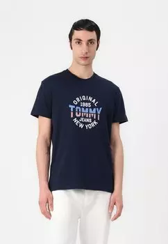 Футболка с принтом USA CIRCLE GRAPH TEE Tommy Jeans, темно-синий
