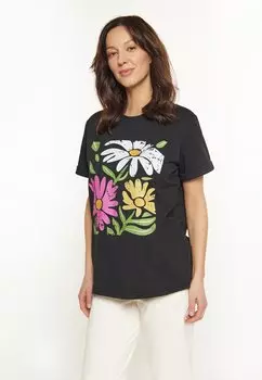 Футболка с принтом usha, антрацит