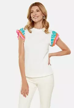 Футболка с принтом usha, белый