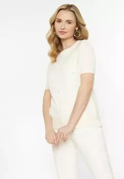 Футболка с принтом usha, бежевый