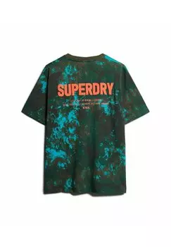 Футболка с принтом UTILITY CAMO GRAPHIC Superdry, хаки
