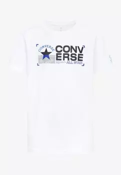 Футболка с принтом UTILITY CHEST LOGO TEE Converse, белый