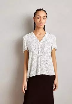 Футболка с принтом V-NECK Esprit, цвет off white
