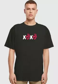 Футболка с принтом VALENTINES DAY XOXO HEAVY Merchcode, цвет black
