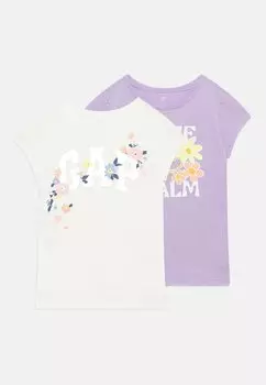 Футболка с принтом VALUE GRAPHIC 2 PACK GAP, сиреневый