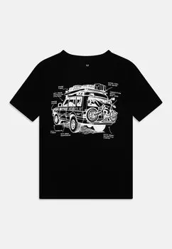 Футболка с принтом VALUE GRAPHIC BOYS GAP, цвет true black