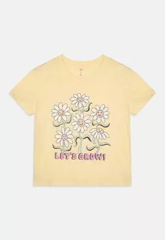 Футболка с принтом Value Graphic Girls GAP, цвет light yellow
