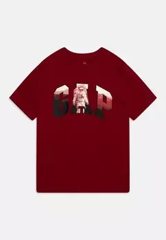 Футболка с принтом VALUE LOGO BOYS GAP, цвет red