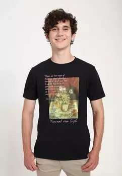 Футболка с принтом VAN GOGH GERANIUM apoh London, черный