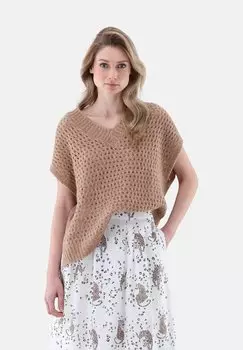 Футболка с принтом van Laack, коричневый