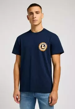 Футболка с принтом VARSITY Lee, цвет emperor navy