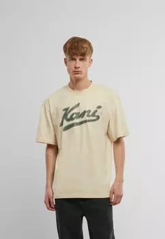 Футболка с принтом VARSITY PALM Karl Kani, бежевый