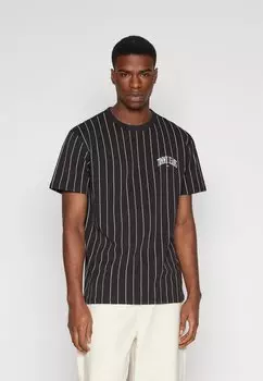 Футболка с принтом Varsity Pinstripe Tee Tommy Jeans, черный