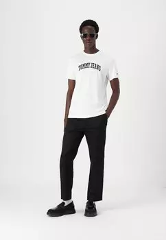 Футболка с принтом VARSITY POP TEE Tommy Jeans, молочный