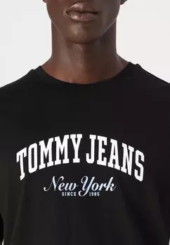 Футболка с принтом VARSITY POP TEE Tommy Jeans, черный