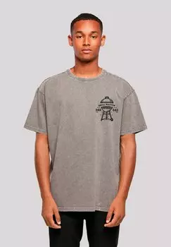 Футболка с принтом VATERTAG GRILL MASTER FR BBQ-VTER F4NT4STIC, серый