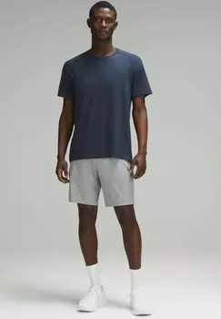 Футболка с принтом Vent Tech Short Sleeve lululemon, минерально-синий true navy