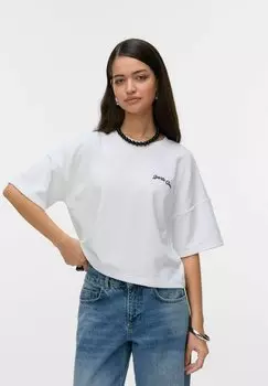 Футболка с принтом Vero Moda, белый
