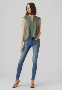 Футболка с принтом Vero Moda, пестрый зеленый