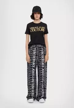 Футболка с принтом Versace, черный