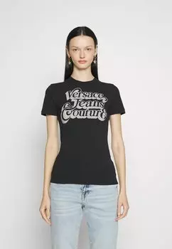 Футболка с принтом Versace Jeans Couture, черный