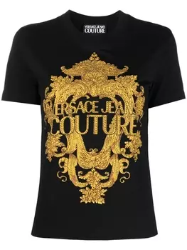 Футболка с принтом Versace Jeans Couture, черный
