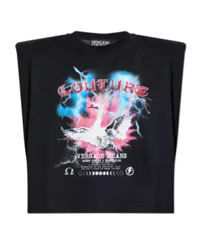 Футболка с принтом Versace Jeans Couture, черный