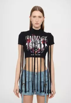 Футболка с принтом Versace Jeans Couture, черный