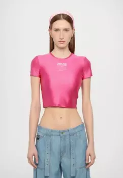Футболка с принтом Versace Jeans Couture, розовый