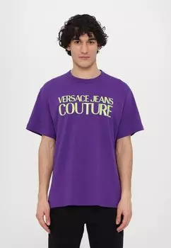 Футболка с принтом Versace Jeans Couture, сиреневый