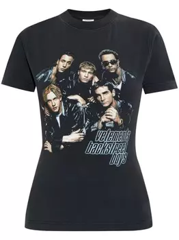 Футболка с принтом VETEMENTS, черный