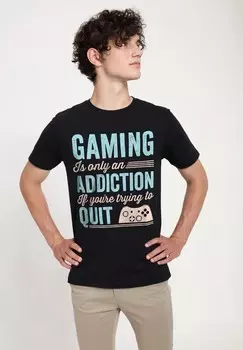 Футболка с принтом VIDEOGAMES DUKE SONS GAMING ADDICTION Henry Tiger, черный