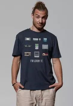 Футболка с принтом VIDEOGAMES watapparel, антрацит