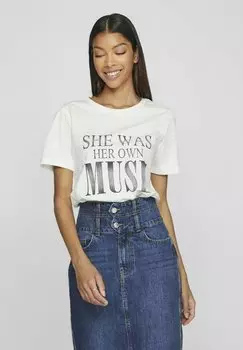 Футболка с принтом VILA, белый