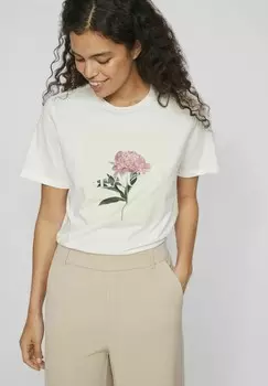 Футболка с принтом VILA, белый