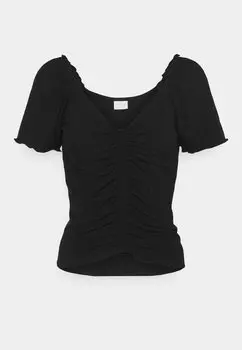 Футболка с принтом VILA, черный