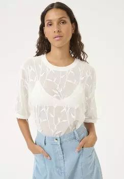 Футболка с принтом VILLEMIN TEE Karen by Simonsen, кремовый