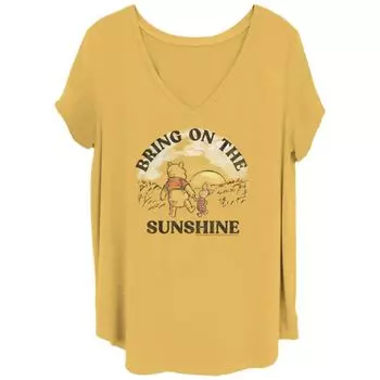 Футболка с принтом "Винни-пух и Пятачок" для малышей Disney, цвет ochre