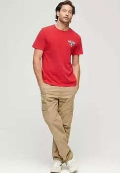 Футболка с принтом VINTAGE AMERICANA GRAPHIC Superdry, красный