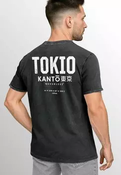 Футболка с принтом VINTAGE BACK JAPAN TOKYO GRAFIK Neverless, черный