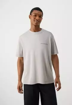 Футболка с принтом Vintage Blank Logo Abercrombie & Fitch, кремнево-серый кислотный оттенок