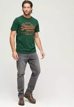 Футболка с принтом Vintage Logo Goods Superdry, цвет enamel green