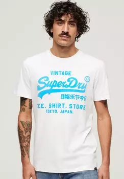 Футболка с принтом VINTAGE LOGO Superdry, цвет wei