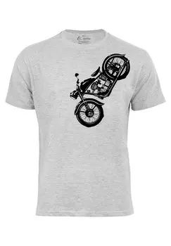 Футболка с принтом VINTAGE MOTORCYCLE Cotton Prime, цвет grau