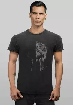 Футболка с принтом VINTAGE SPARTA HELM SPARTANER HELMET Neverless, цвет schwarz