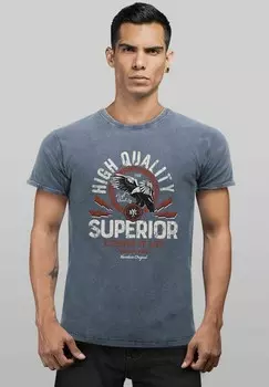 Футболка с принтом VINTAGE SUPERIOR LEGE Neverless, светло-голубой